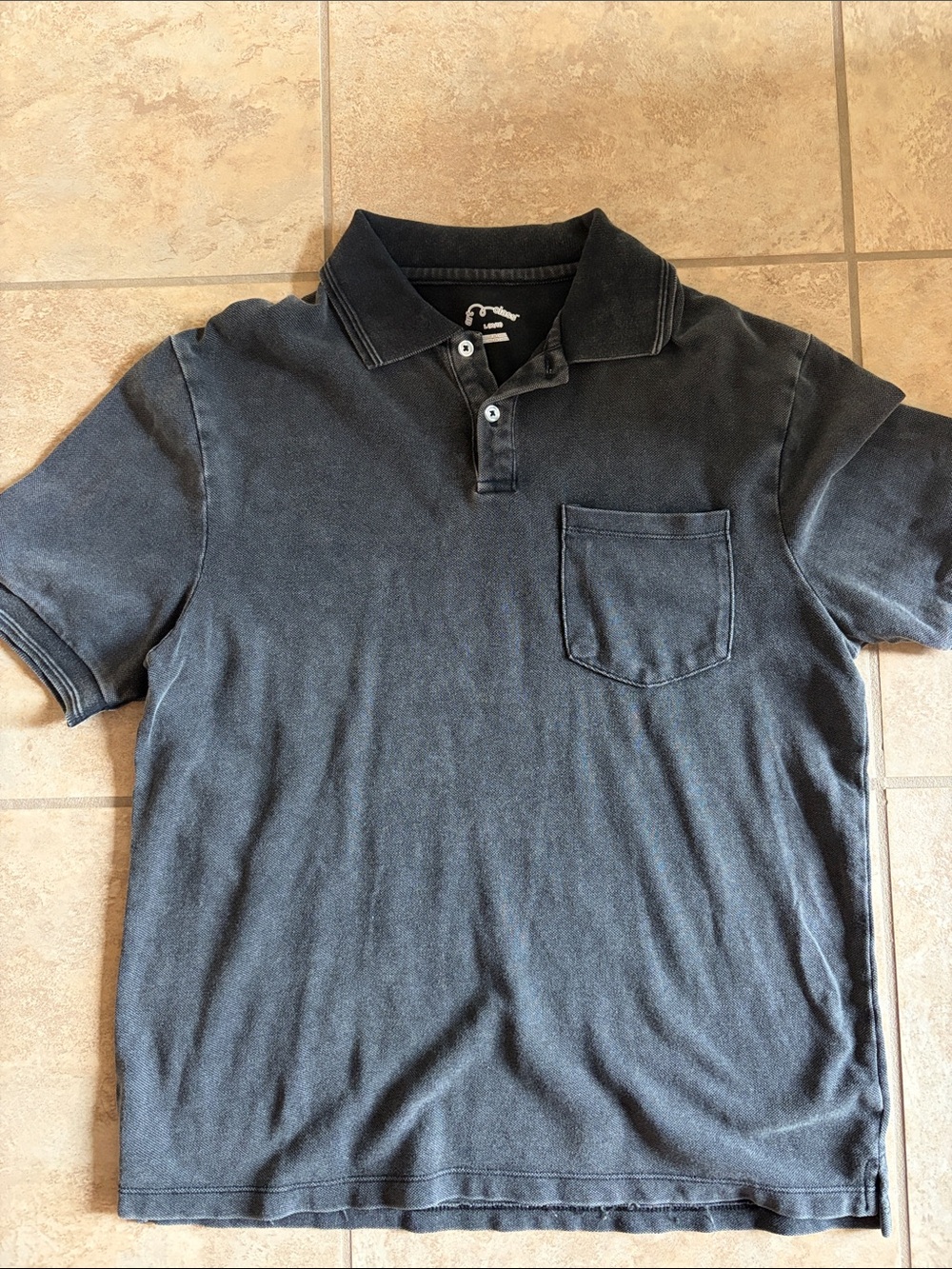 Art class brand Boys Large (10/12) Polo Shirt distressed black